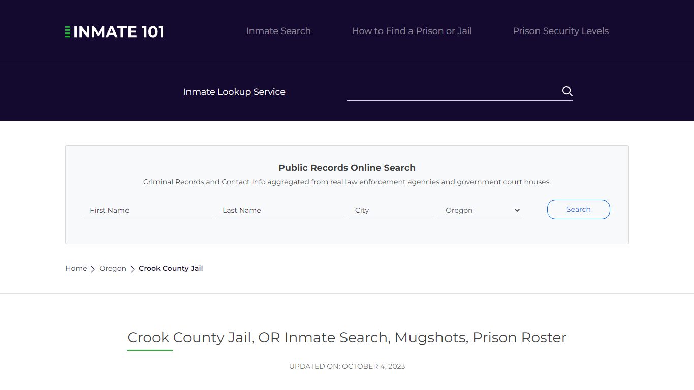 Crook County Jail, OR Inmate Search, Mugshots, Prison Roster
